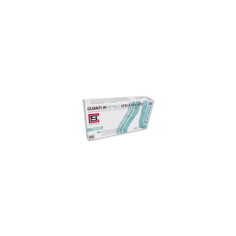 01315 - BOX 100 GUANTI NITRILE MONOUSO 5GR MARCHIO CLINISAFE