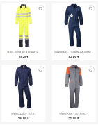 TUTE DA LAVORO CERTIFICATE ANTINFORTUNISTICHE VARI TESSUTI E VARI MODELLI DPILEONARD PAYPER